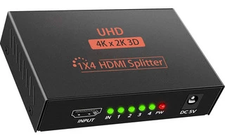 HDMI Splitter 1x4 - 1 Entradas > 4 Salidas - 4Kx2K - 3D - Stock B